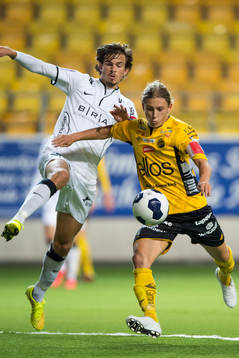 Elfsborgs Anton Andreasson (h) och Häckens Sebastian