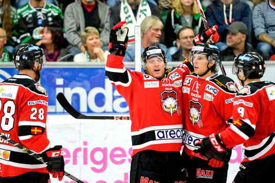 Malmö Redhawks Joey Tenute jublar