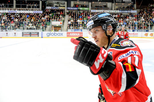 Malmö Redhawks Joey Tenute jublar