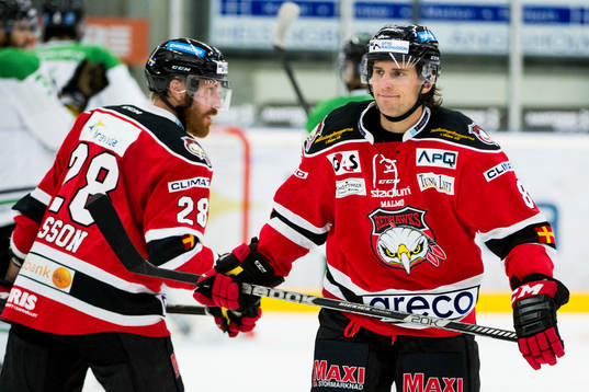 Malmö Redhawks Jens Olsson och Tony Romano