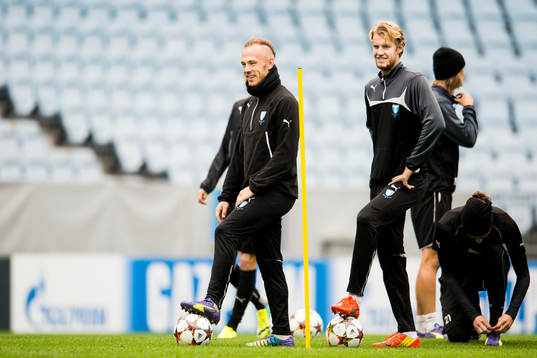 Malmö FFs Magnus Eriksson och Filip Helander
