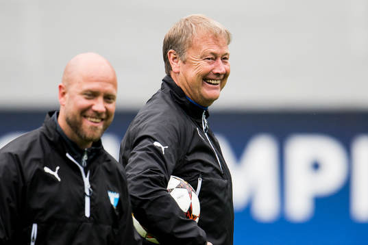 Malmö FFs assisterande tränare Olof Persson och tränare
