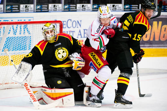 Brynäs målvakt Bernhard Starkbaum, Modos Simon Önerud