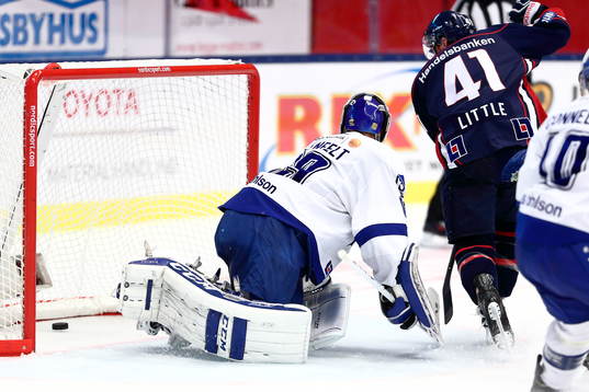 Mål 1-0 av Linköpings Broc Little förbi Leksands
