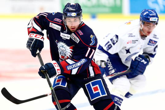Linköping målvakt Marcus Högberg och Leksands Tobias