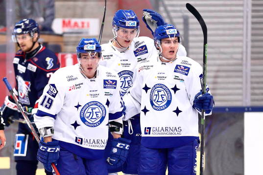 Leksands spelare jublar