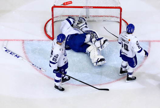 Mål 2-0 av Linköpings Jacob Micflikier förbi Leksands