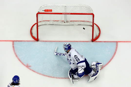 Mål 3-1 av Linköpings Jakub Vrana förbi Leksands