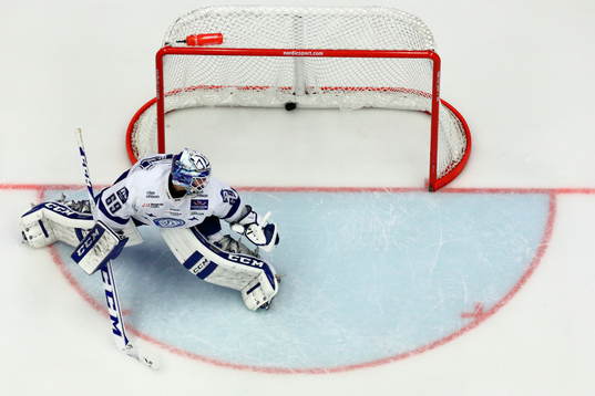Mål 5-1 av Linköpings Gustav Forsling förbi Leksands
