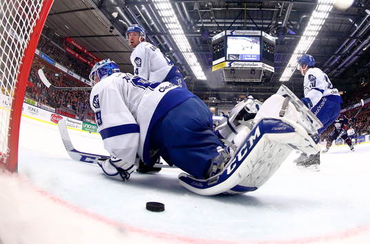 Mål 1-0 ac Linköpings Jacob Micflikier förbi Leksands