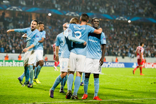 Malmö FFs spelare jublar