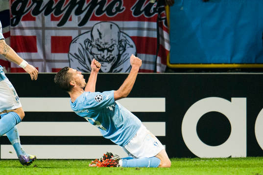 Malmö FFs Markus Rosenberg jublar