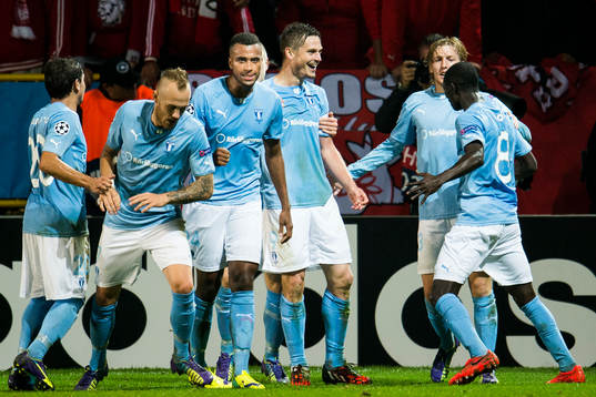Malmö FFs spelare jublar