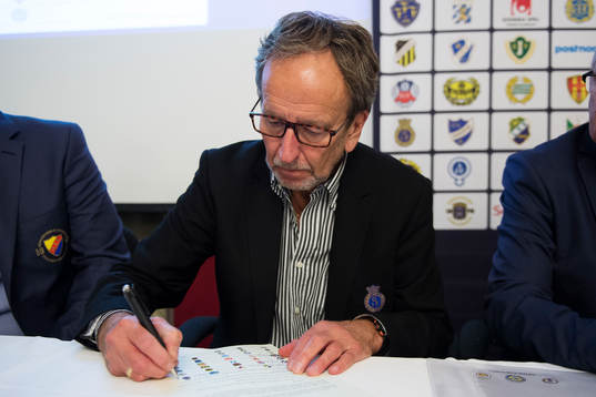 Leif Lindstrand, ordförande Gefle, när en ny