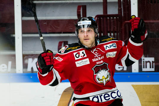 Malmö Redhawks Fredrik Storm jublar