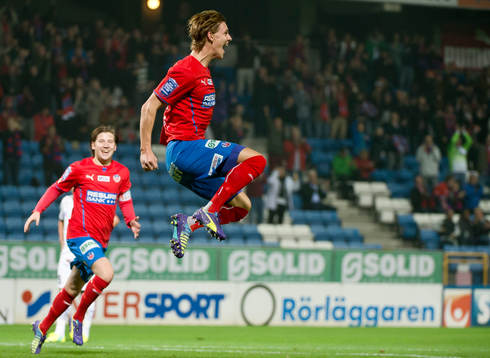 Helsingborgs Emil Krafth jublar