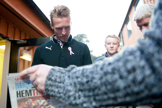 Mjällbys Christian Wilhelmsson läser Kvällsposten