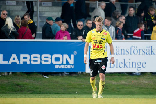 Mjällbys Christian Wilhelmsson  deppar