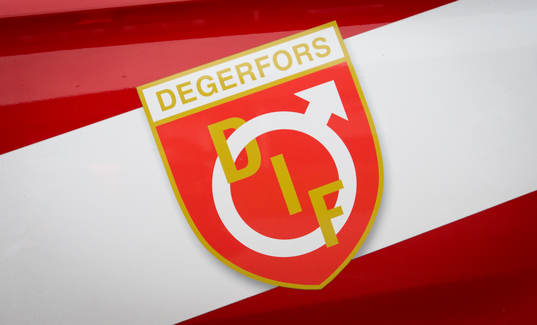 Degerfors logotyp mellan Degerfors och Ljungskile i