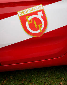 Degerfors logotyp mellan Degerfors och Ljungskile i