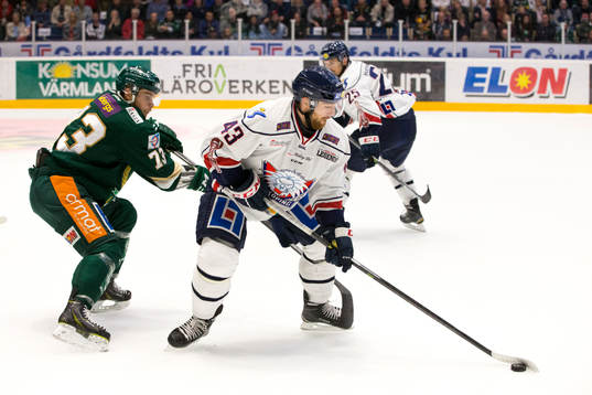 Färjestads Anton Grundel och Linköpings Nichlas Hardt