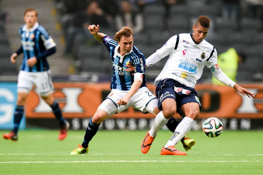 Djurgårdens Simon Tibbling och Gefles Emil Bellander