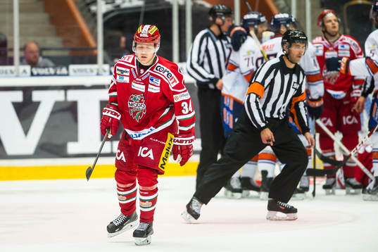 Tomi Kallio gjorde 0-5 målet, Växjös Rhett Rakhshani,