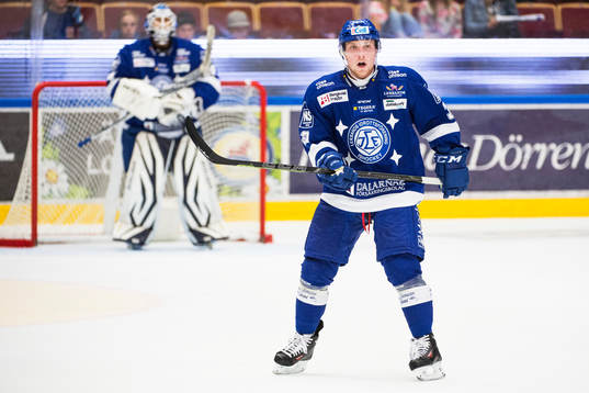 Leksands målvakt Joakim Lundström och Linus Hultström