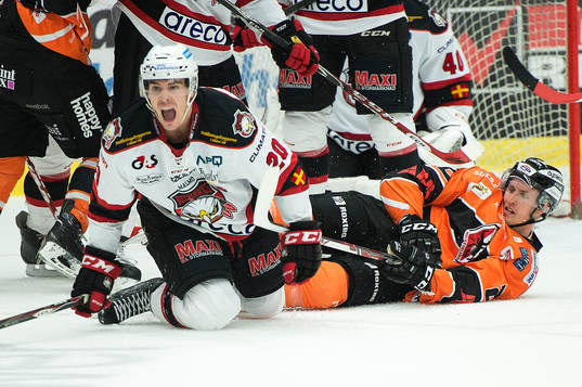 Malmö Redhawks Henrik Hetta skriker