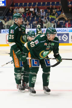 Deppiga Färjestadsspelare Anton Hedman och Niclas Arell
