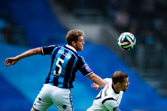 Djurgårdens Stefan Karlsson och Gefles Jonas Lantto