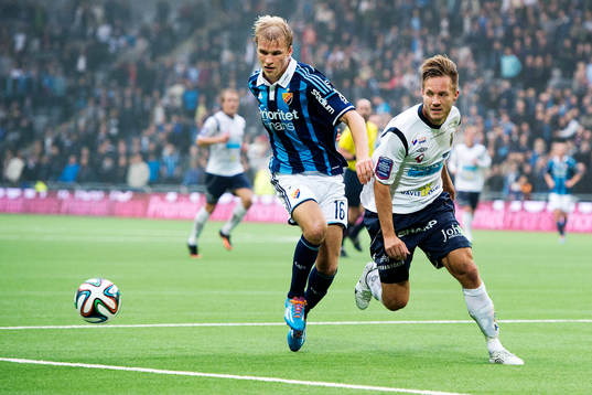 Djurgårdens Sebastian Andersson och Gefles  Jens Portin