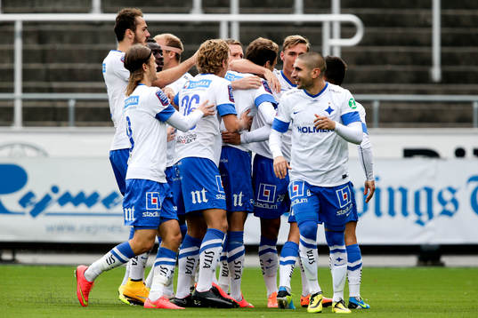 Norrköpings Lars Christian Krogh Gerson jublar