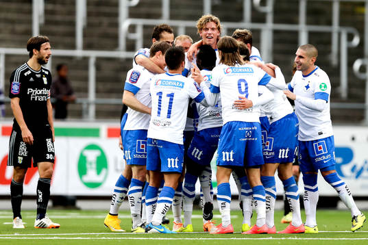 Norrköpings Alexander Fransson jublar