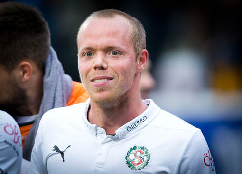 Örebros Patrik Haginge jublar