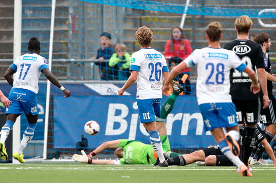 Norrköpings Alexander Fransson gör mål 2-0 förbi IFK
