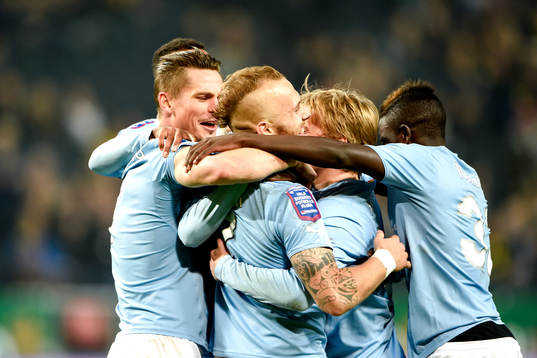 Malmö FFs Magnus Eriksson jublar