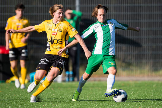 Kamp mellan Hammarbys Cesar Weilid och Elfsborgs Simon