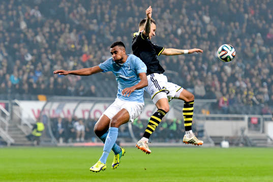 s Alexander Milosevic och Malmö FFs Isaac Kiese Thelin