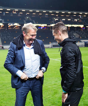 s tränare Åge Hareide och Markus Rosenberg