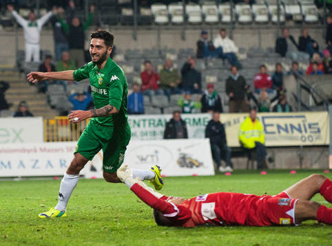 i matchen i superettan mellan Landskrona och Hammarby i
