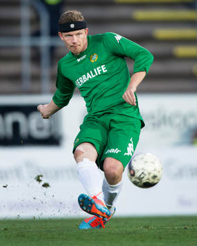 Hammarbys Thomas Guldborg Christensen i matchen i
