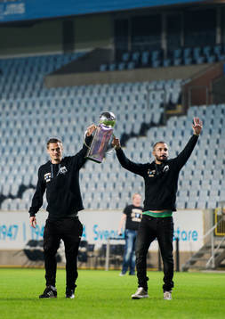 Malmö FFs Markus Rosenberg och Guillermo Molins med