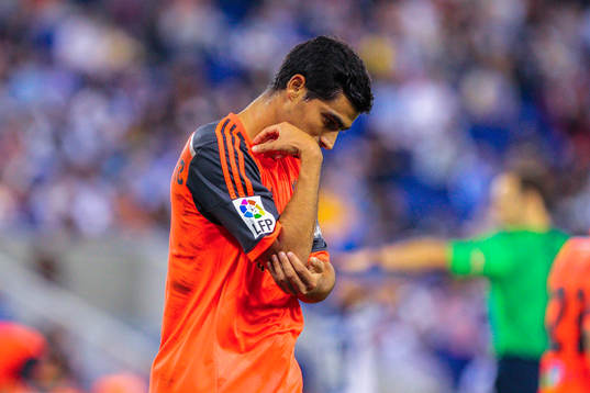 Castro en el partido de la Liga BBVA entre el RCD Espanyol