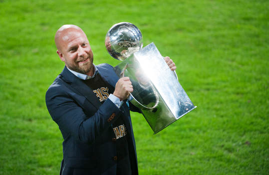 Malmö FFs assisterande tränare Olof Persson med Lennart