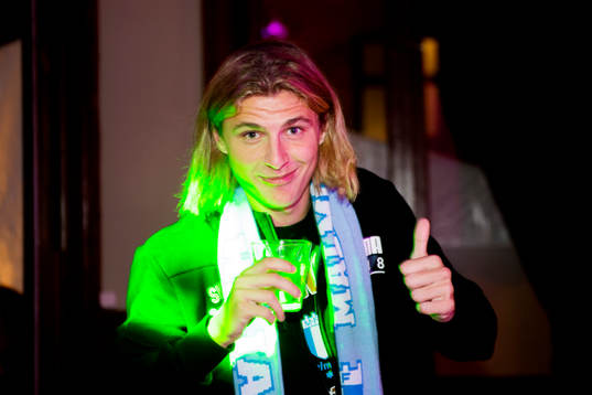 Malmö FFs Pawel Cibicki när Malmö FF firar sitt SM-guld