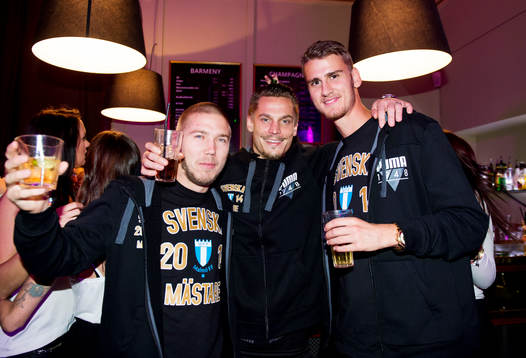 Anton Tinnerholm, Markus Rosenberg, Johan Hammar när