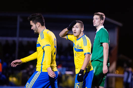 Sveriges Valmir Berisha och Erdal Rakip