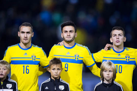 Sveriges Shkelqim Krasniqi, Valmir Berisha och Erdal Rakip