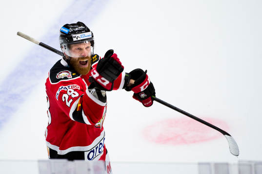 Malmö Redhawks Jens Olsson jublar